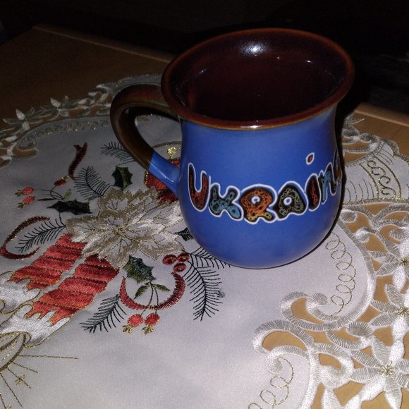 Host Pick ~~~Ukraine, Elegant Ceramic Handmade Mug - Picture 2 of 5